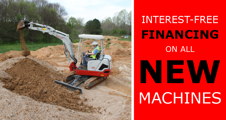 Takeuchi: 0% for 48 Months on All New Machines